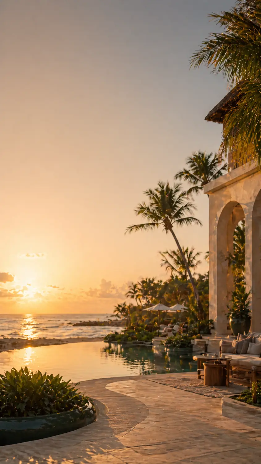 Resort sunset ambience