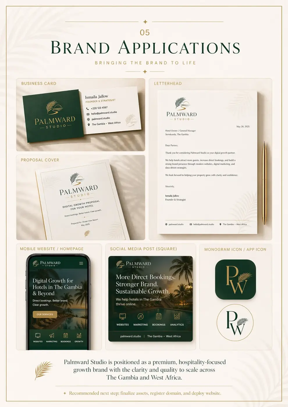 Palmward brand application