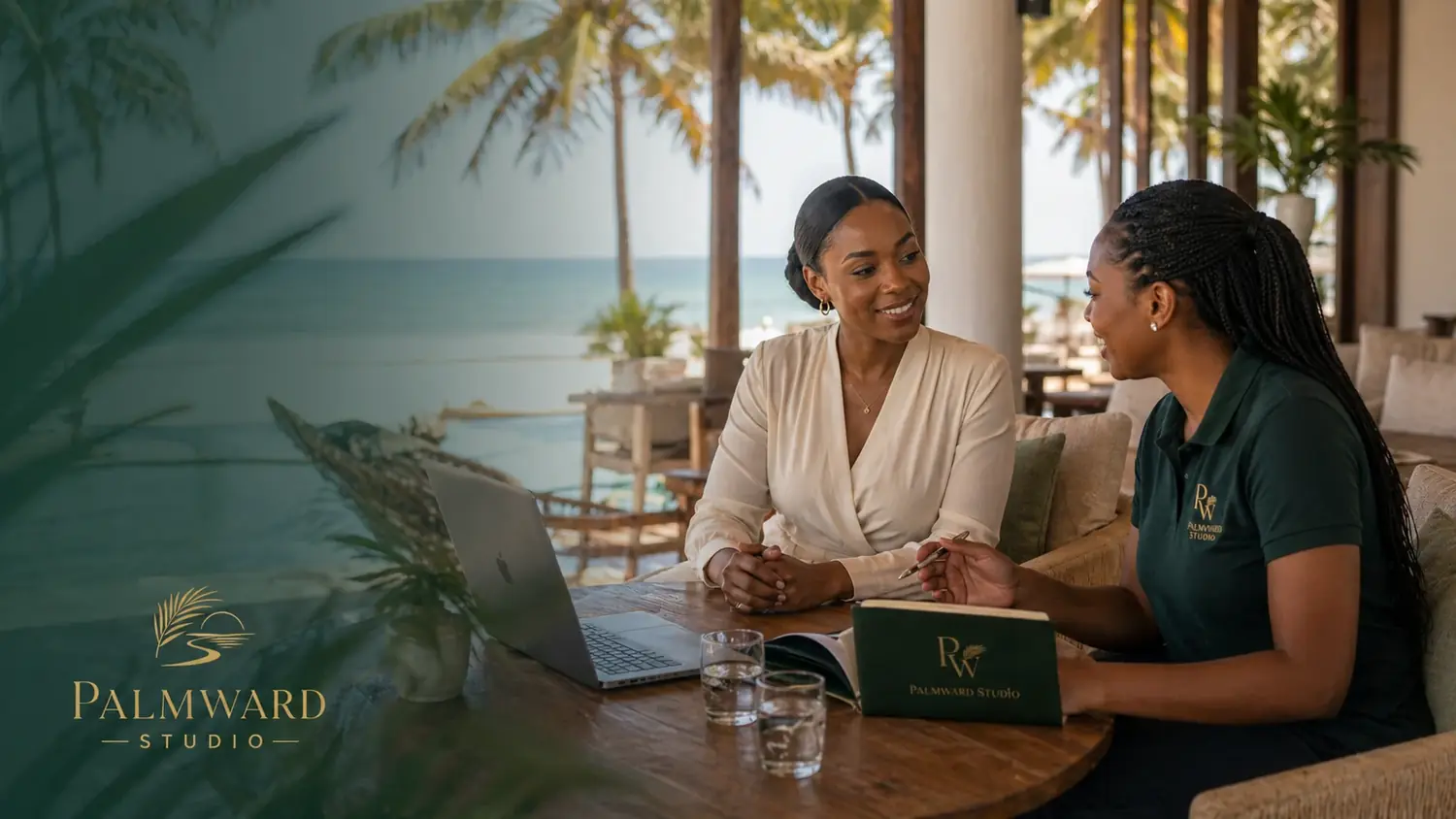 Palmward consultation by the ocean