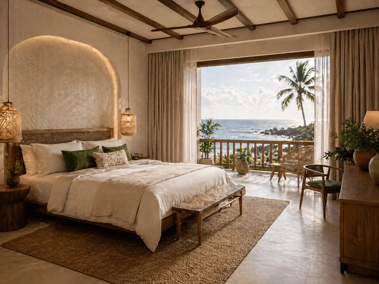 Room photography with ocean view